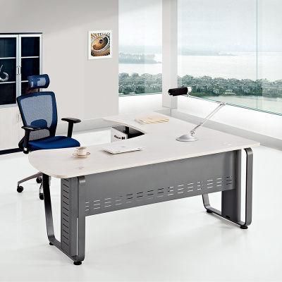 Office Furniture Melamine Executive Desk Manager Table with Metal Leg