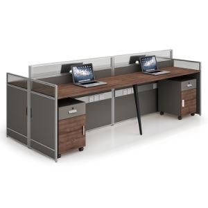 Collaborative Strong Metal Leg Workstation Office Furniture Solid Wood