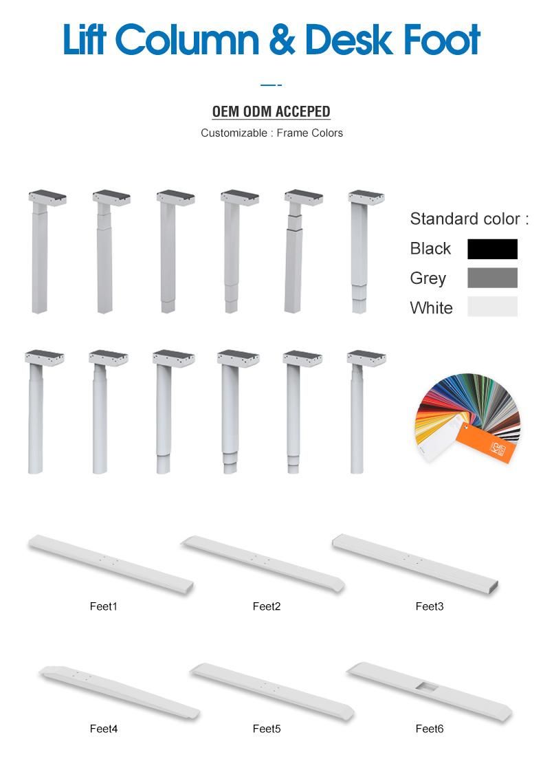 Factory Price Nate Modern 1050*260*215 (mm) China Electric Adjustable Desk Frame Nt33-2ar2e