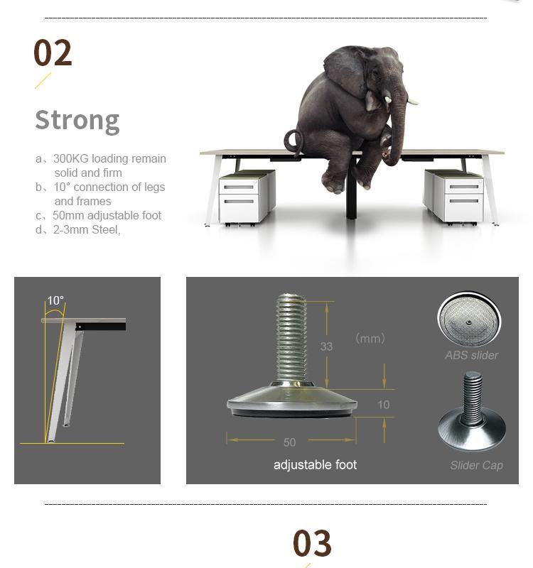 Popular Style Contemporary L Shape Steel Modular 4 Person Office Workstations