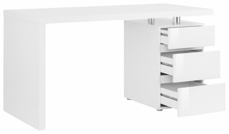 New Design Office/Home White Wood Computer Desk with 3 Drawers