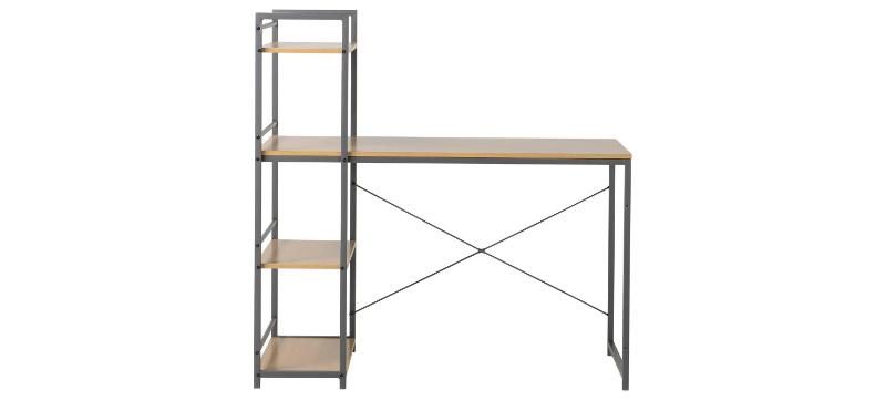 High Quality Wood Computer Table with Metal Shelf for Home