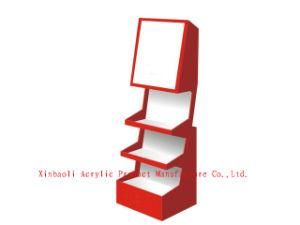 Red Rotary Unfolded Acrylic Magzine Rack Display in Hotel (XBL6011)