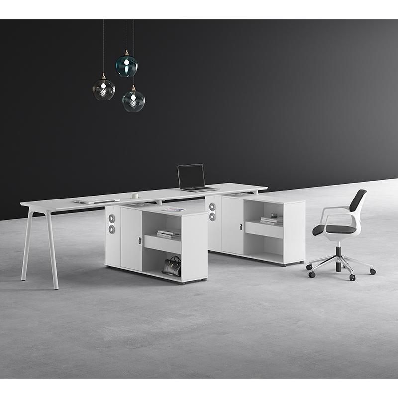 High Quality Office Furniture White Two Seat Workstation Modern Office Desk