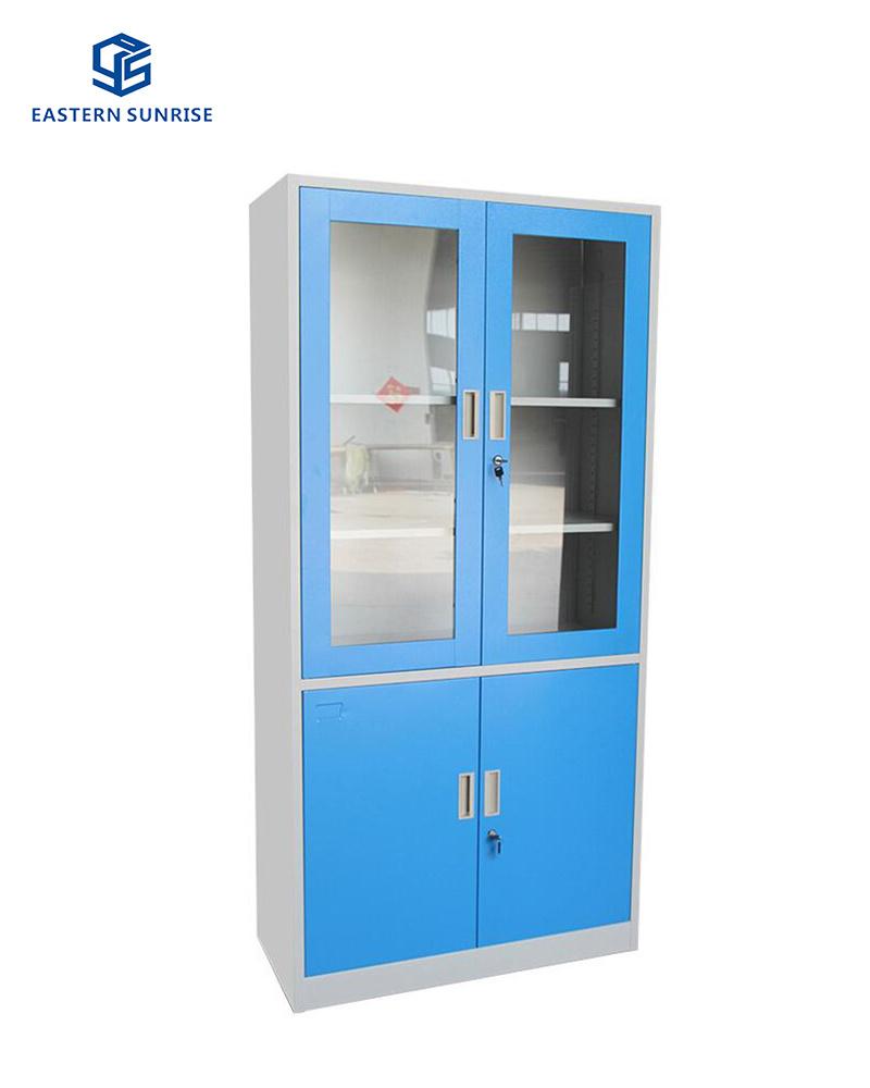 Hallway Storage Large Capacity Metal Filing Cabinet with Glass Office