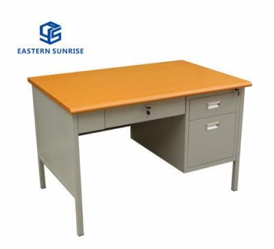 High Quality Steel-Wooden Staff Computer Study Office Table