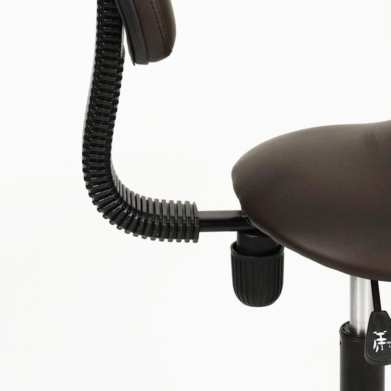 Professional Rolling Swivel Adjustable Dental Saddle Chair with Backrest