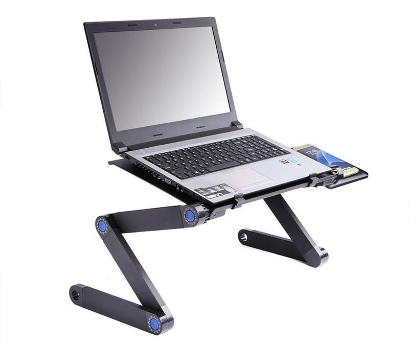Portable Adjustable Aluminum Laptop Desk Stand Table Vented Notebook