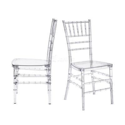 Wholesale Event Tiffany Acrylic Crystal Clear Rental Chiavari Chairs for Wedding