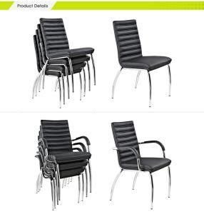 PU Chromed Steel Fixed Bench PVC Leather Folded Training Chair for Institution School Hotel Bleacher Ball Audience Seating