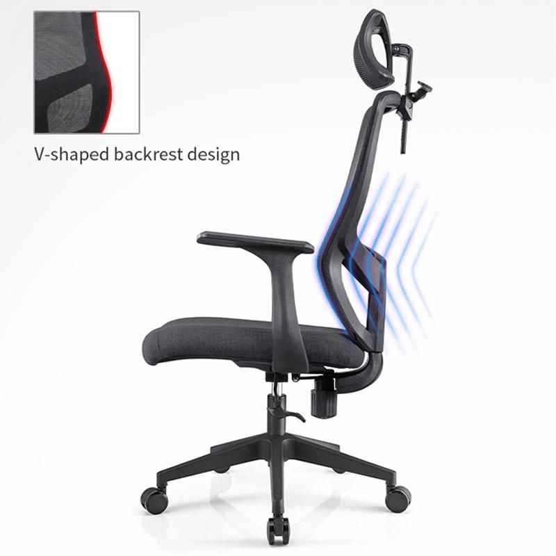 in Stock Wholesale Market Multi-Function Metal Frame Handlebars Armrest Nylon Rotating Office Chair