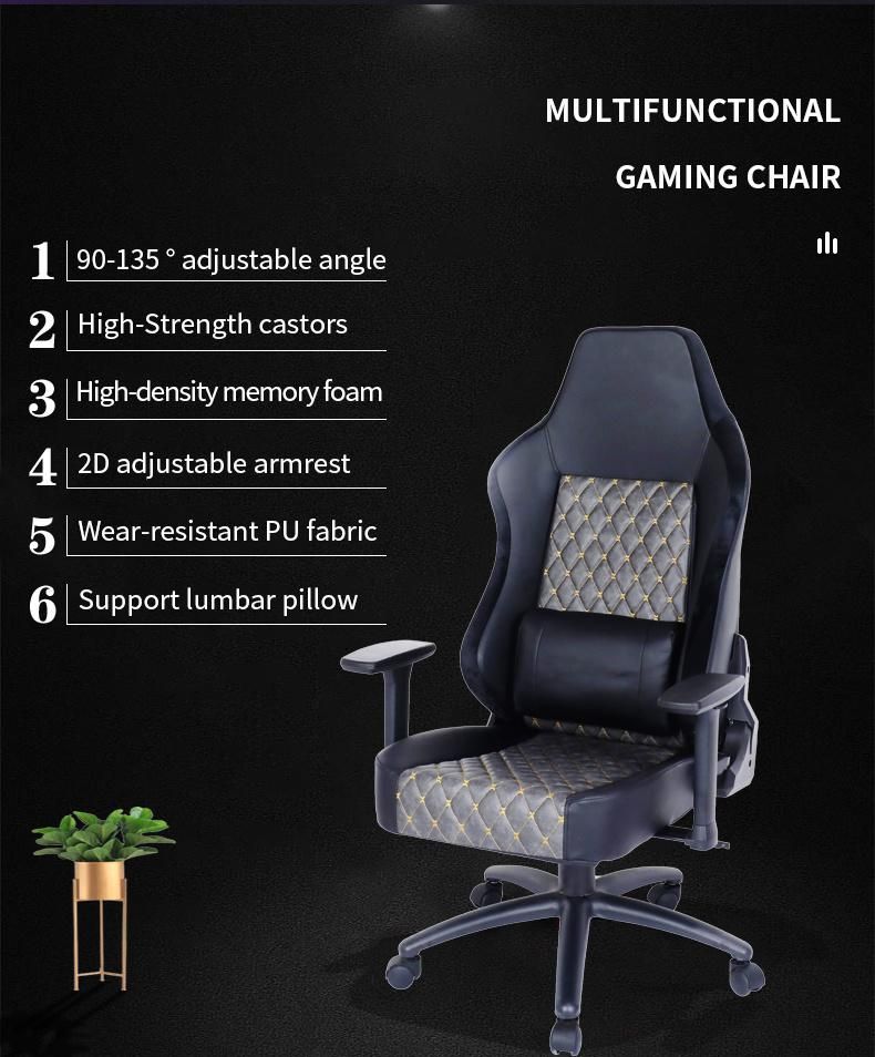 Silla Game Office Massage China Gaming Chair Moves with Monitor Cadeira Gamer