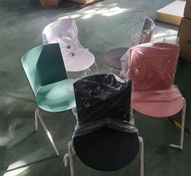 Factory Price Hot Selling Design Steel Legs Plastic Dining Chair