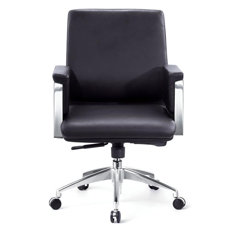 White Cow Leather Foam Type High Back Executive Office Chair