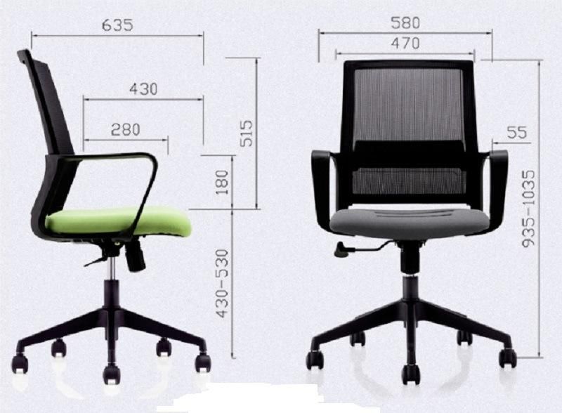 Ergonomic Executive Office Furniture Fabric Mesh Chairs Conference Room Swivel Chairs