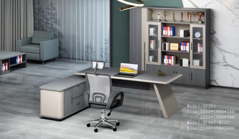 2021 New Design L Shaped Computer Desk MDF Modern Executive Office Desk