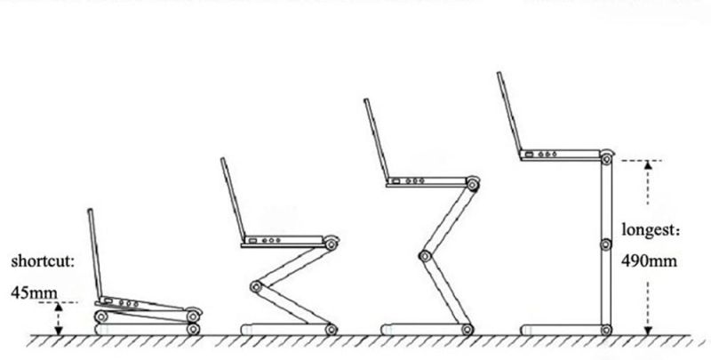 Portable Adjustable Laptop Notebook Table Stand Tray Lazy Foldable Computer Desk