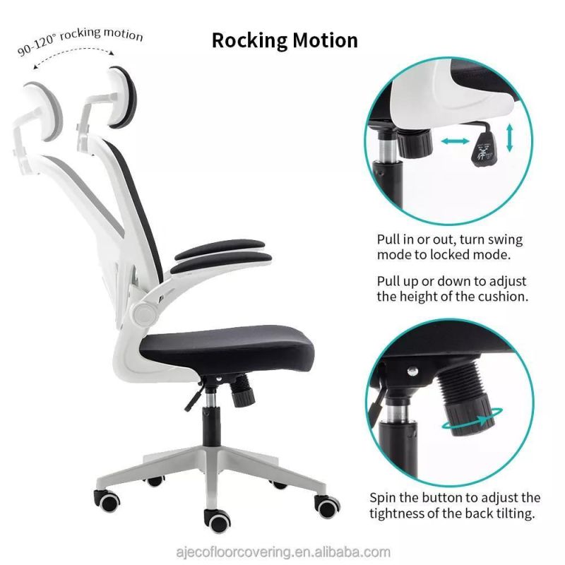 Factory Sales Luxury High Back White Swivel Ergonomics Executive Full Mesh Office Chairs Rolling Gaming Chair for Staff