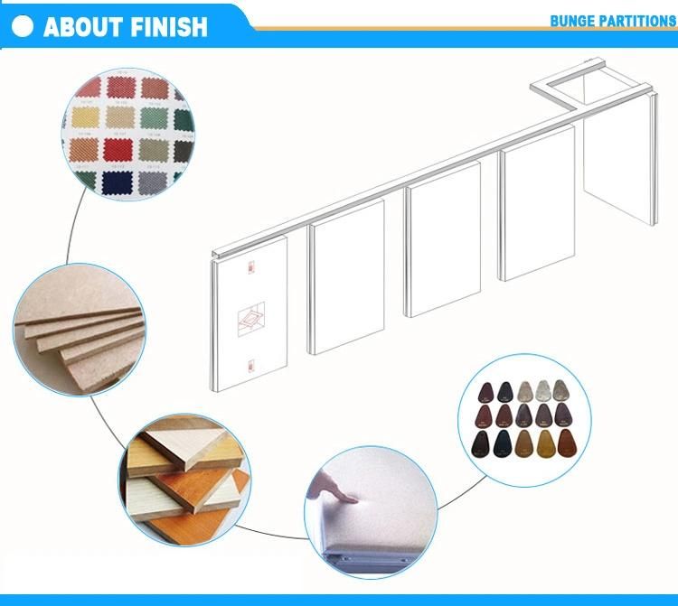 Custom Finished Moving Movable Wall Partition Door with Roller and Track