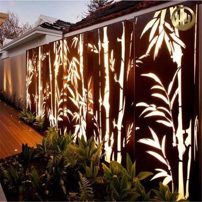 Outdoor Customized High Quality Corten Steel Screen/ Laser Cut Fence Panel