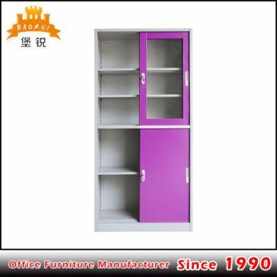 Modern Metal Staff Storage 2 Sliding Door Cabinet