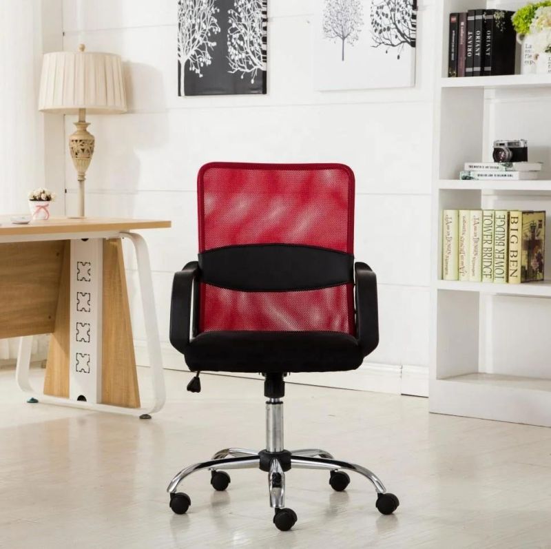 Red Office Mesh Staff Chairs
