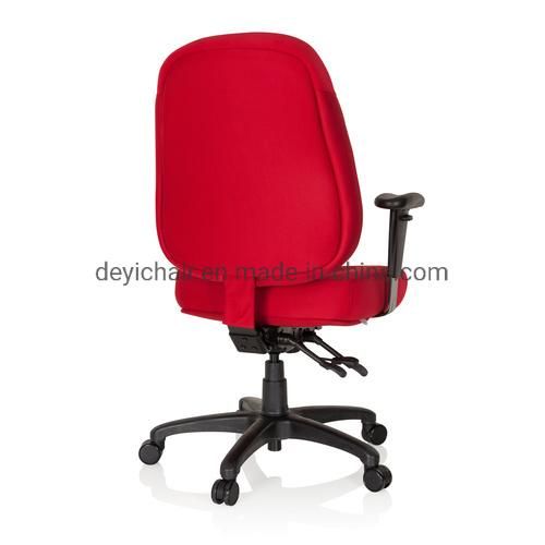 PU Height Adjustable Arms High Back Fabric Cushion Heavy Duty Functional Mechanism Nylon Base and Castors Executive Office Chair