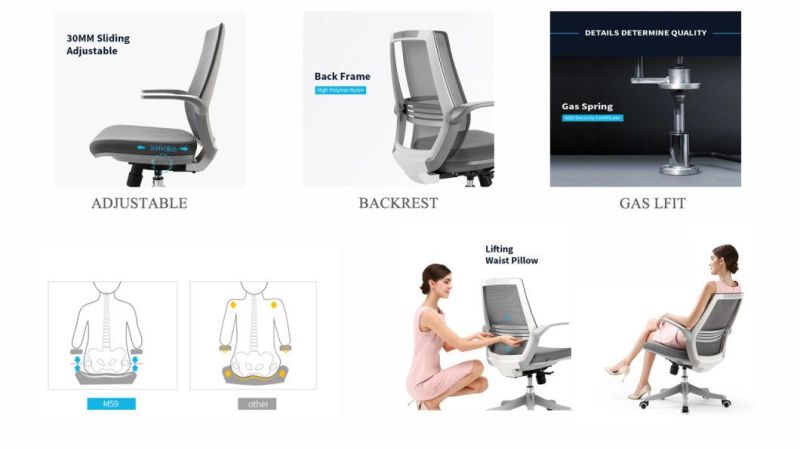 MID-Back Mesh High-End Office Comfort Supervisor Computer Office Desk Ergonomic Manager Director Chair
