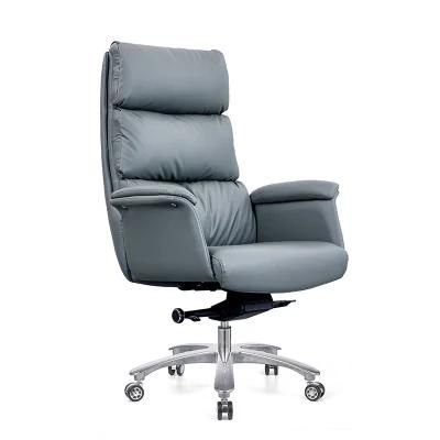 High Back Swivel Staff Boss Executive Modern Cow Real Leather Office Chair