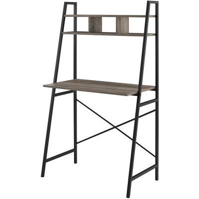 Home Study Simple Iron and Wood Combined Study Desk 0327