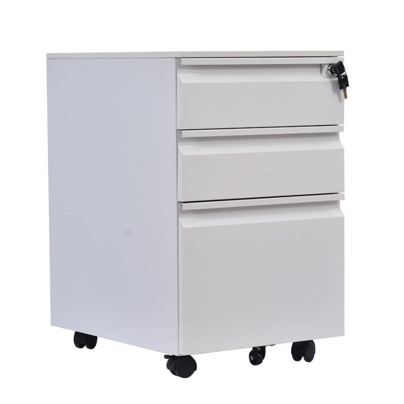 Steel Office Filing Storage Mobile Pedestal Cabinet Under Desk
