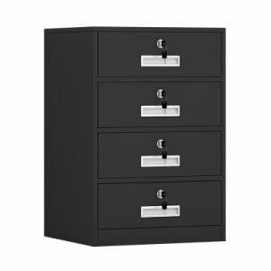 4 Drawers Small Keys Multiple Scenarios File Cabinet Office Modern Metal Storage Mini File Cabinet