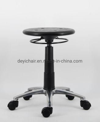 Round Shape Simple Function up and Down Mechanism Class Four Gaslift PU Material Indulstrial Chair