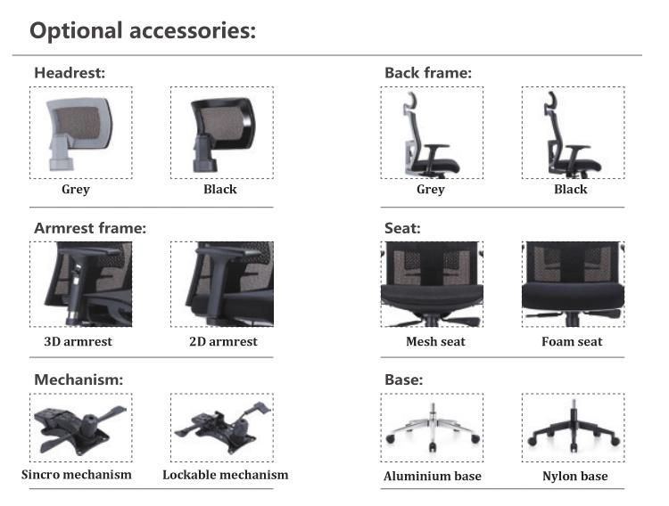 Computer Chair MID-Back Office Staff Chair Commercial Furniture General Use Mesh Chair 2022 New Design