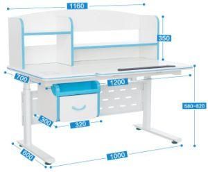 Zdd02-S4 Height Adjustable Study Desk with Normal Bookshelf