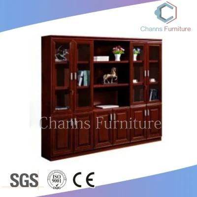 Home Durable Office Furniture 2.4m Veneer Cabinet with Glass (CAS-VFA02)