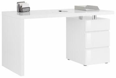 New Design Office/Home White Wood Computer Desk with 3 Drawers