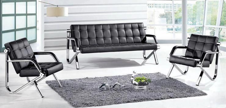 Latest Design Reception Office Comfortablel Lesiure Leather Sofa