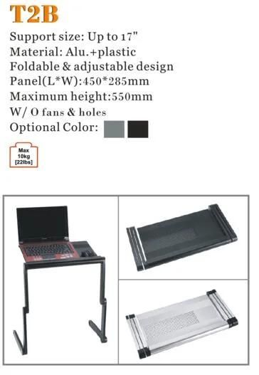 Laptop Desk Alu. Panel Foldable Height Adjustable Upto 17" (T2B)