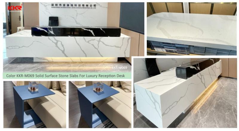 Marble/Granite Solid Surface White Corian Salon Modern Reception Desk Office
