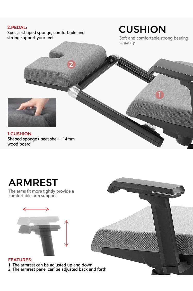 OEM Office Chairs China 3D Adjustable Nylon Armrest Mesh Chair