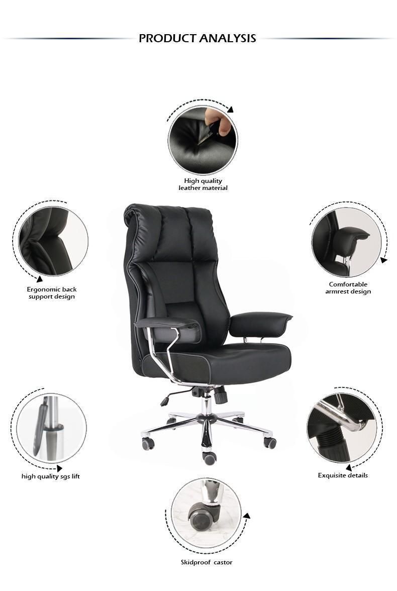 High Quality Black Ergonomic Executive Boss Office Recliner Chair