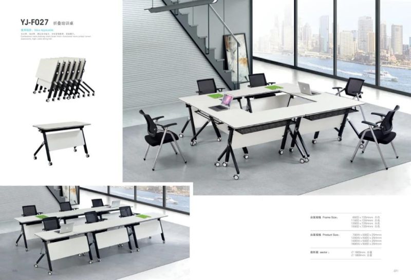 Foldable Stackable Standing Laptop Computer Study Task Office Table Training Desk with Baffle