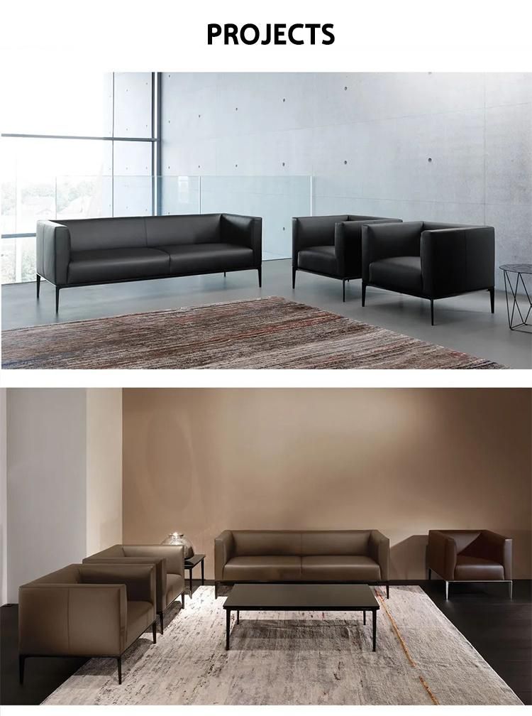 All Fabric Adopted West Leather More Durable and Great Touch Modular Couch Set for Reception Lounge