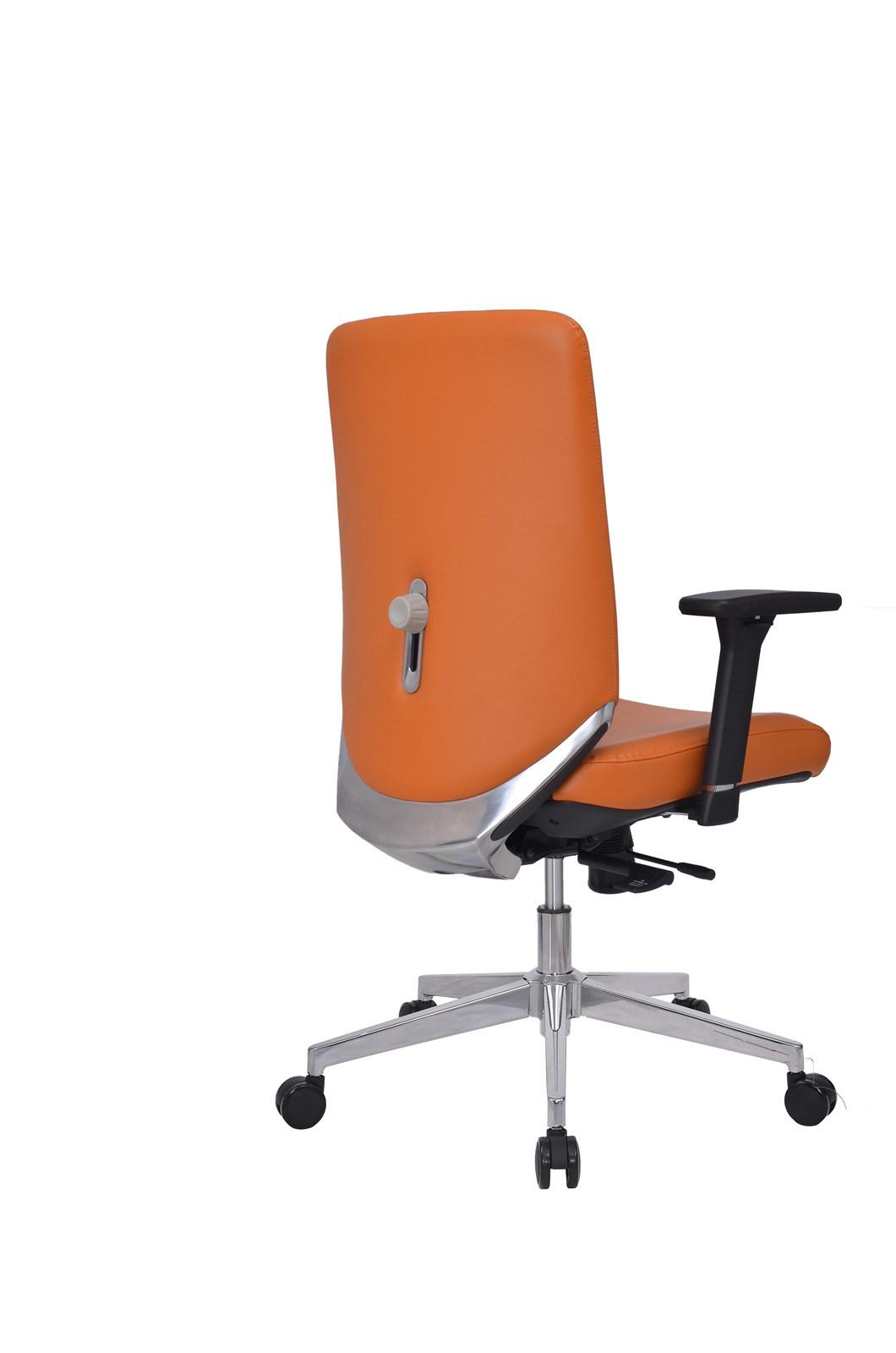 PU Leather Adjustable Middle Back Ergonomic Tilting Executive Manager Home Office Swivel Office Chair