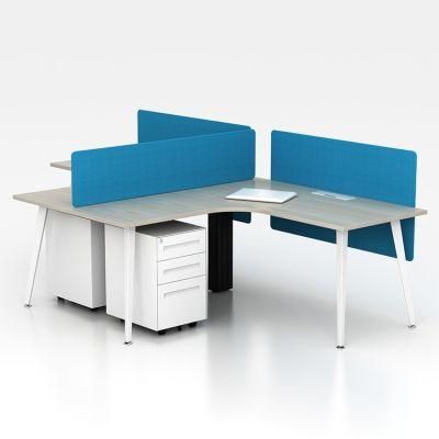Saving Space Office Furniture Two Sides Face to Face Office Modular 2 Person Workstation
