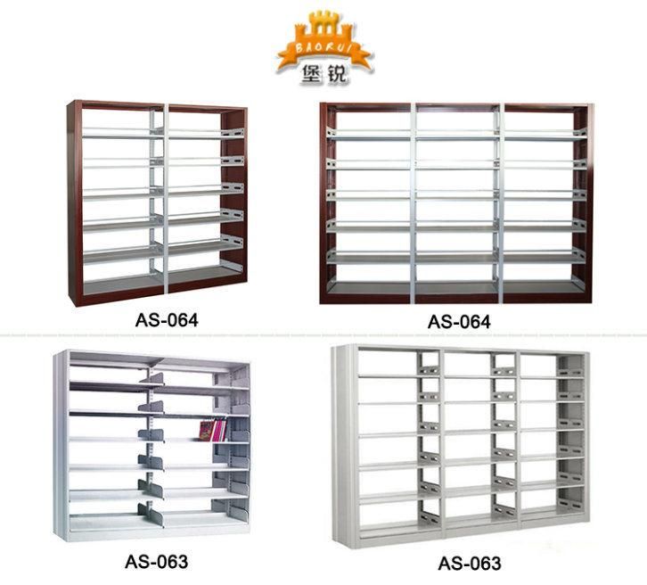 Fas-064 Two Side Cold Roll Steel Book Storage Rack Metal Library Book Shelf