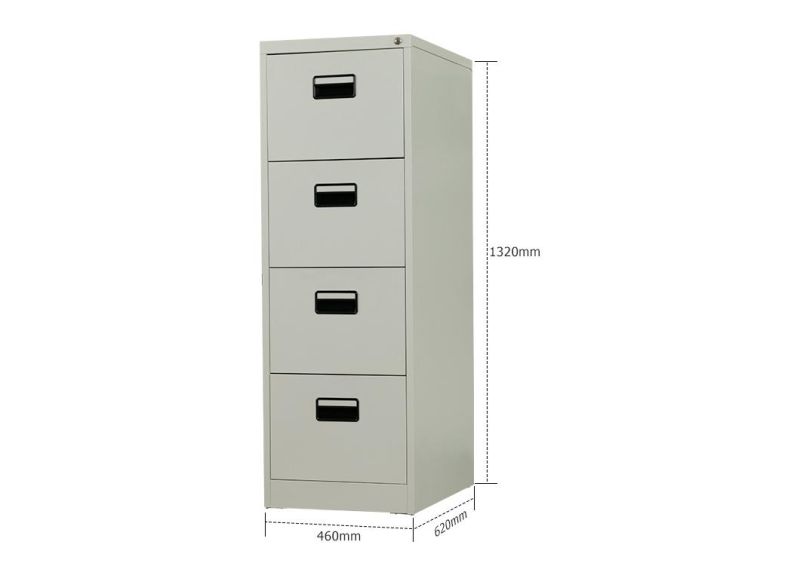 Steel Office Furniture Supplier Vertical Filing Cabinet 4 Drawers