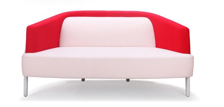 Classic Design Medium Back Fabric Office Sofa for Meeting Room