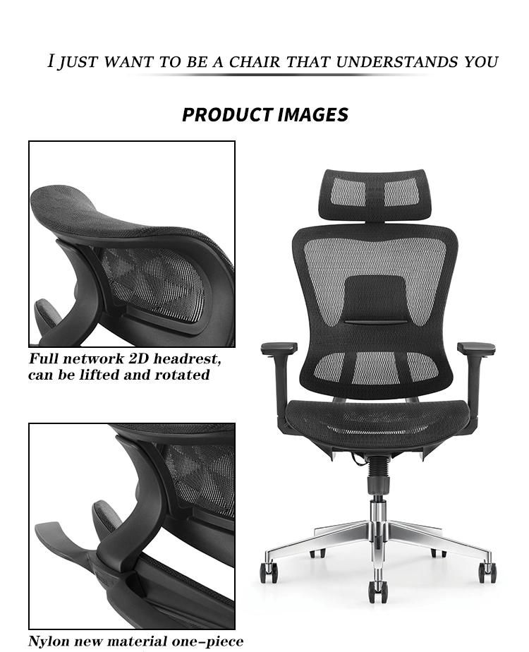 New Aluminum Alloy Legs Lift Swivel Adjustable Cushioned Computer Office Desk Chair Executive Seating